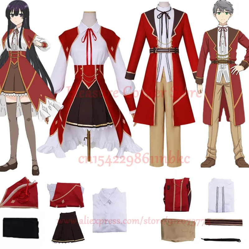 Anime Villainess Level 99 Cosplay Costume Yumiella Dolkness Uniform Clothes Wig Cosplay School Uniform Unisex Suit Set