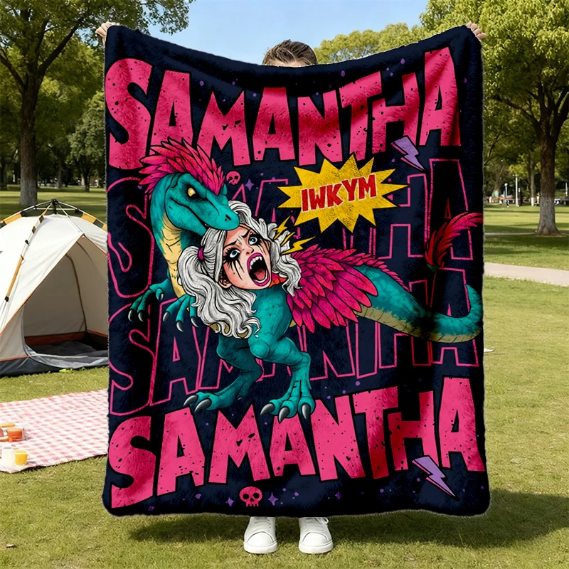 Samantha IWKYM Dungeon Crawler Carl Book Flannel Throw, Princess Donut Flannel Blanket, Matt Dinniman LITRPG Fan Gift, S