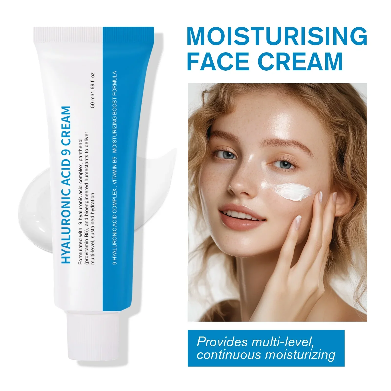 Hyaluronic Acid 9 Cream Complex Vitamin B5 Deep Hydration Anti-Aging Soothes Irritation Accelerates Healing Barrier Repair Care