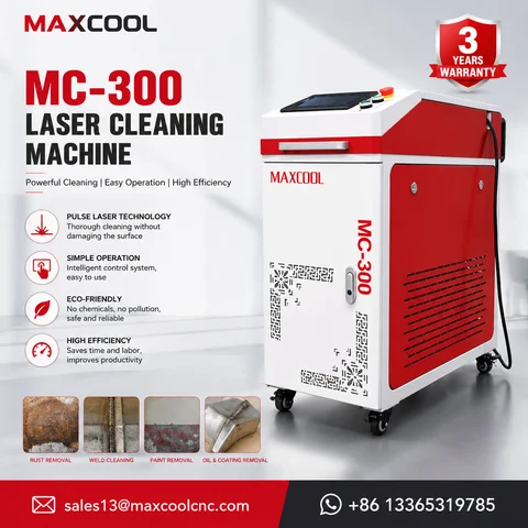 Fiber Pulse Laser Handheld Wood Varnish Laser Cleaning Metal Rust Oil Paint Removal 300w 500W Pulsed Laser Cleaning Machine