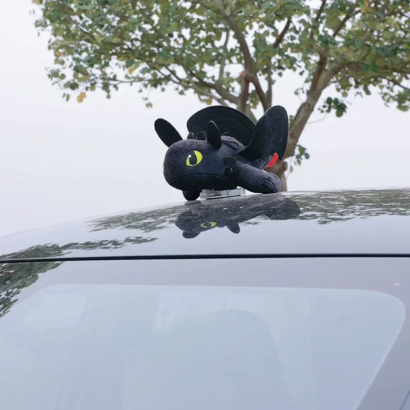 Dragon Car Accessory, Toothless Car Accessory, Toothless Dragon Toy, Double Evil Spirit Doll with Suction Cup