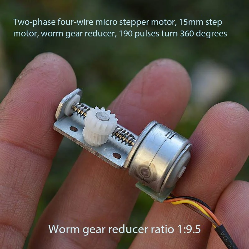 15BY Mini 15mm 2-Phase 4-Wire Stepper Motor Stepping Motor Linear Screw Shaft Rod Block 13 Teeth Plastic Gear DIY Camera Monitor
