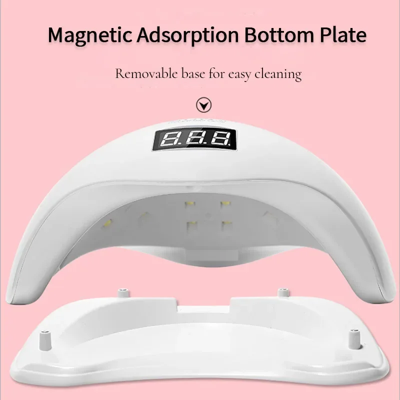 UV Nail Lamp for Professional Saloon Fast Nail Gel Dryer Professional Nail Art Tools with 4 Timers Automatic Sensor LCD Display