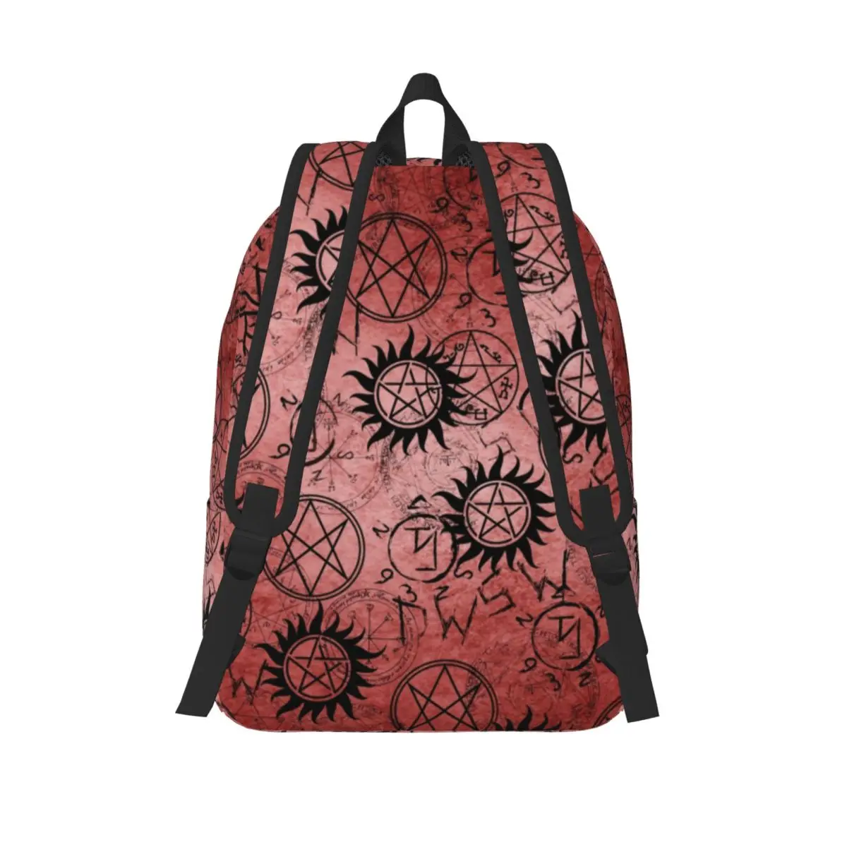 Sac à dos Cool Smile Natural Red avec poche pour hommes et femmes, sac à dos d'affaires étudiant, sac lancé par le collège