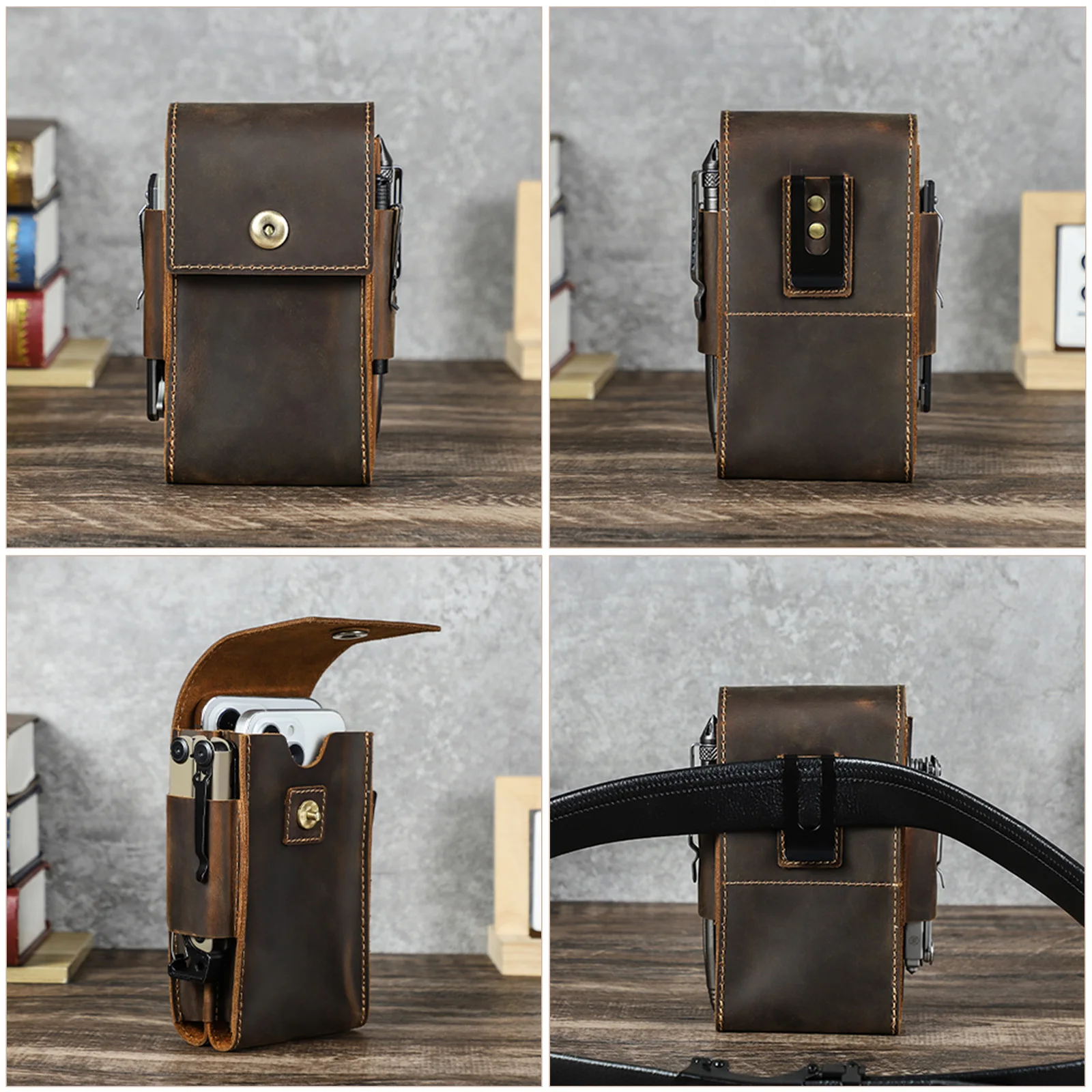 กระเป๋าคาดเอวหนังแท้สำหรับผู้ช - Men'S Accessories Vintage บทวิจารณ์และราคา