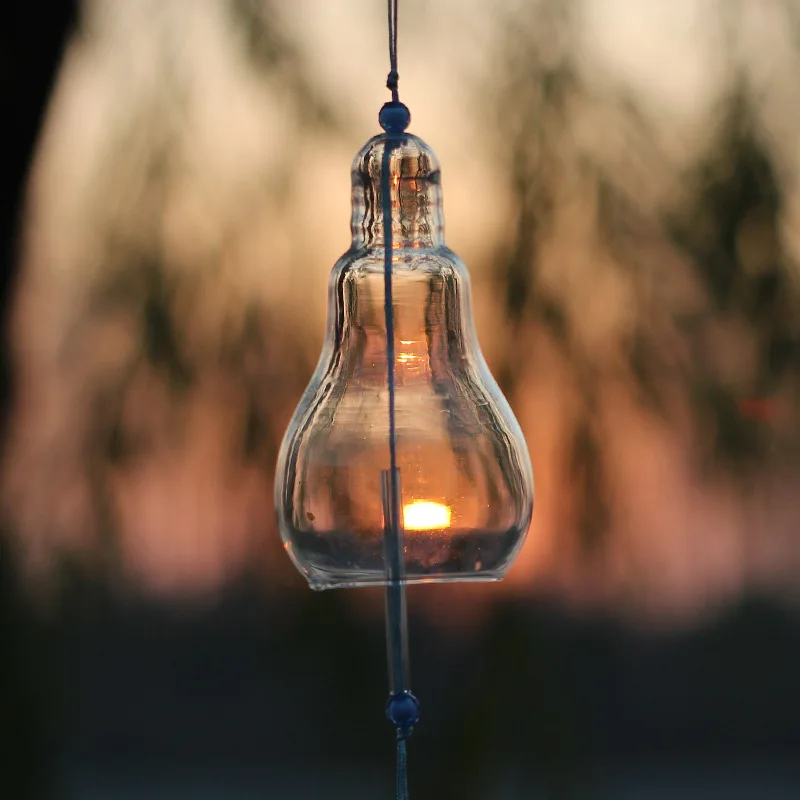 Transparent Glass Wind Chime DIY Graffiti Hand-painted Wind Chime Suitable for Outdoor Decoration During The Spring Festival