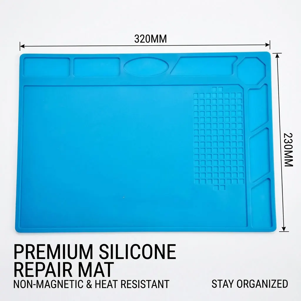 Watch Repair Mat Silicone Heat Resistant Soldering Pad Desk Platform Work Insulation Workbench for Phone PC Solder