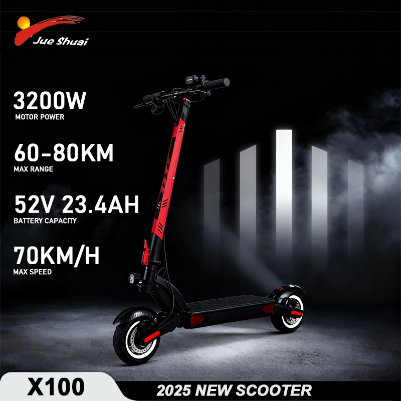 

2025 New Electric Scooter 10inch Tires 3200W Motor Foldable E-Scooter for Adults with Cruise Control Double Braking System