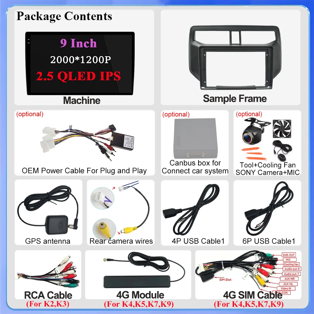 أندرويد 15 لتويوتا راش دايهاتسو تيريوس 2017 2018 2019 2020 Carplay WIFI 2din الصوت السيارات 5G LTE راديو السيارة الملاحة الفيديو