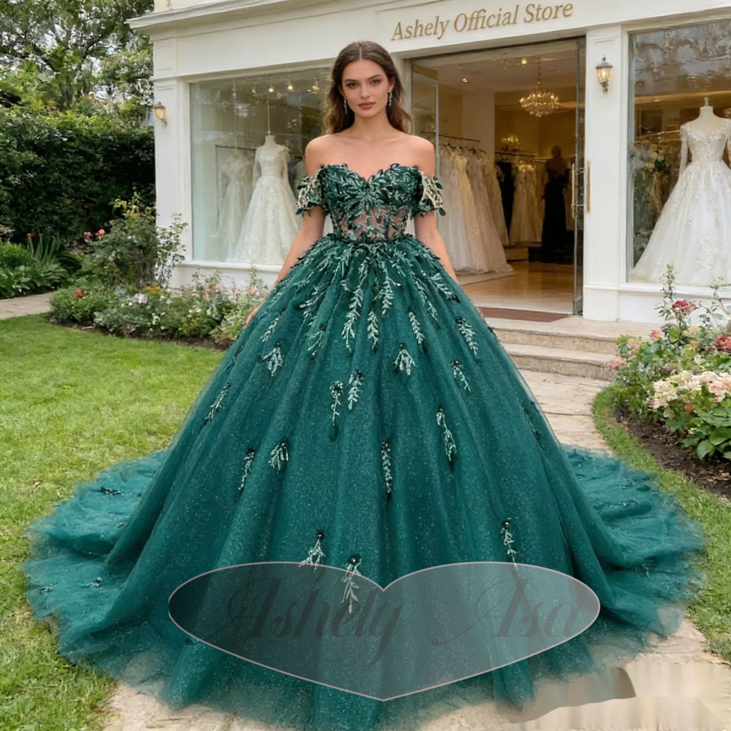 

Customized Emerald Green Sweet 15 16 Dresses For Prom Sweetheart Lace Applique Beads Vestido De xv Anos Party Quinceanera Gown