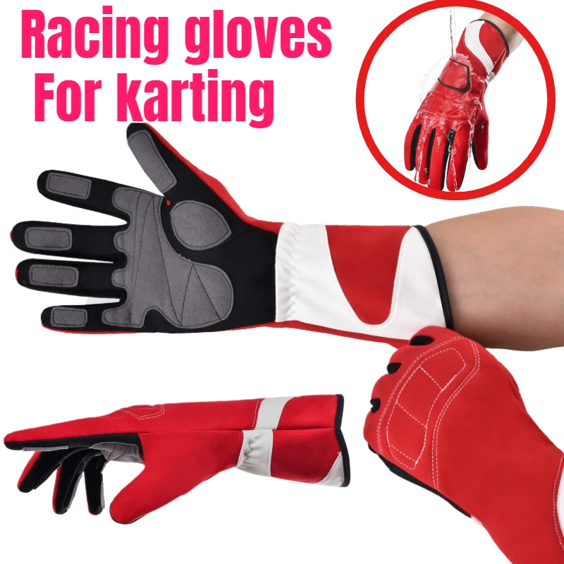 Guanti da corsa per esterni, guanti antiscivolo e traspiranti per go-kart, guanti da allenamento per corse fuoristrada, equipaggiamento protettivo per moto