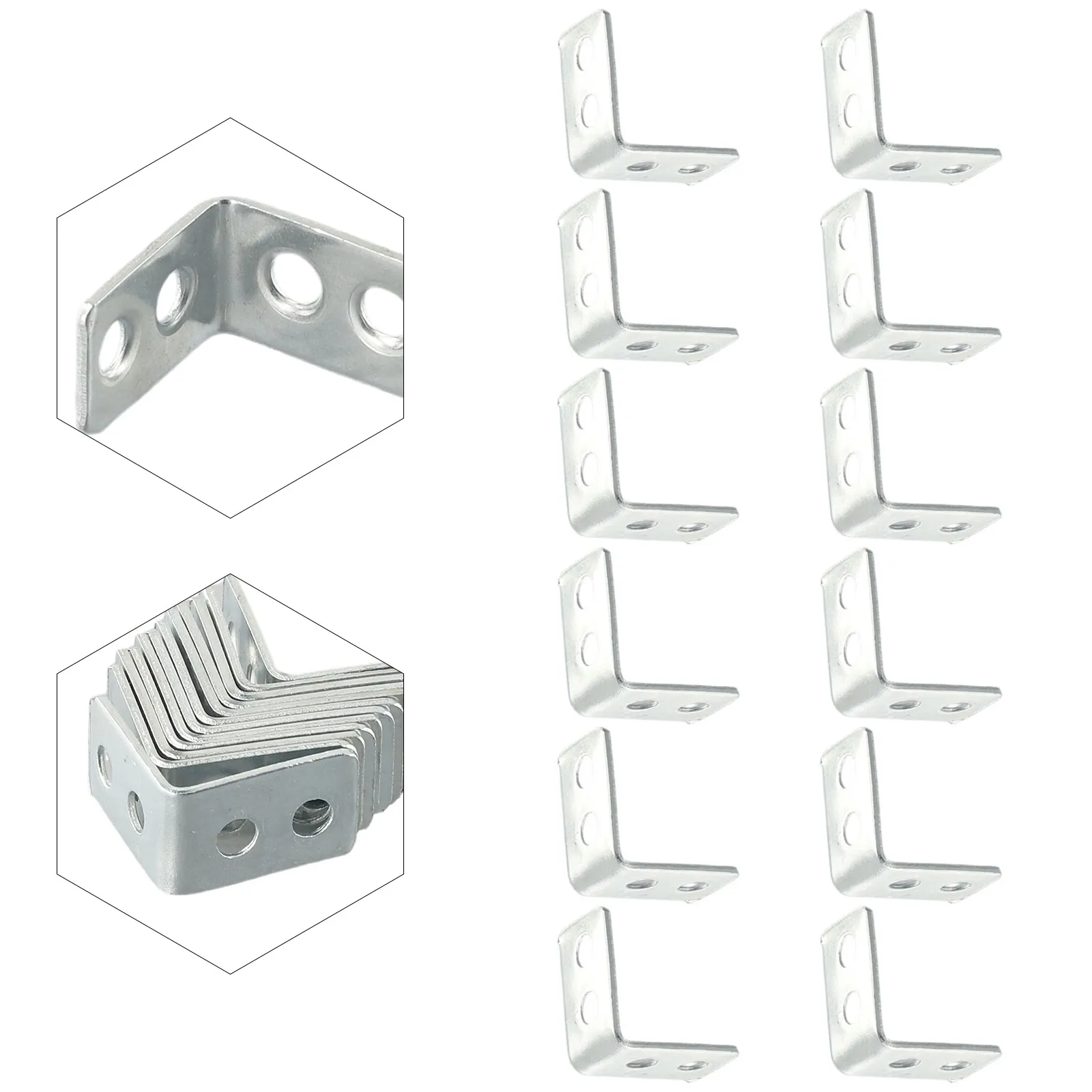 New Practical Useful Right Angle Code Wall Bracket Metal Shelf Garden Iron Kitchen L-shaped Small 15*25*25mm Bookshelf