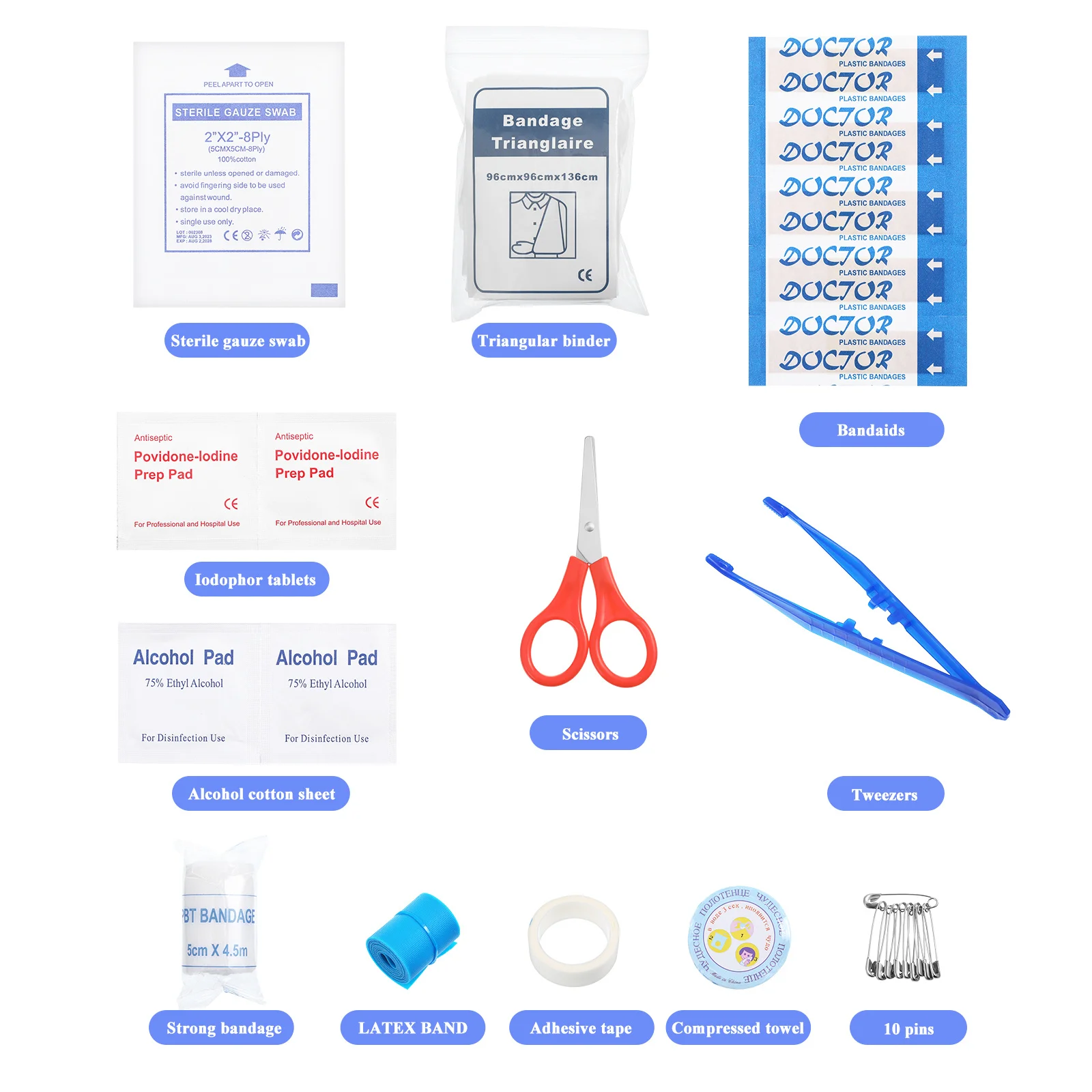 2Sets First Aid Kit Survival Compact Lightweight Emergency Tools for Travel Home Office and Outdoor Use First Aid Kit