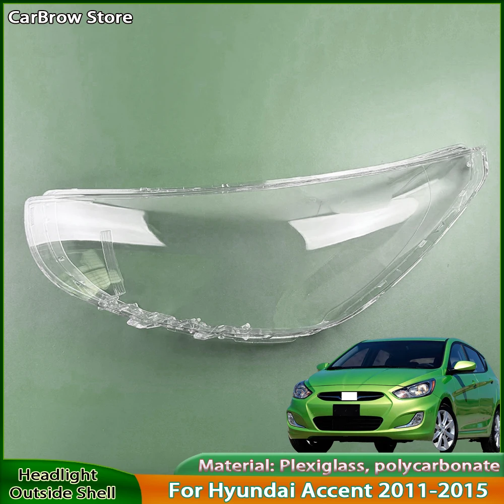 

Передний фонарь автомобиля, прозрачный корпус, корпус фары для Hyundai Accent 2011 2012 2013 2014 2015, крышка объектива в сборе