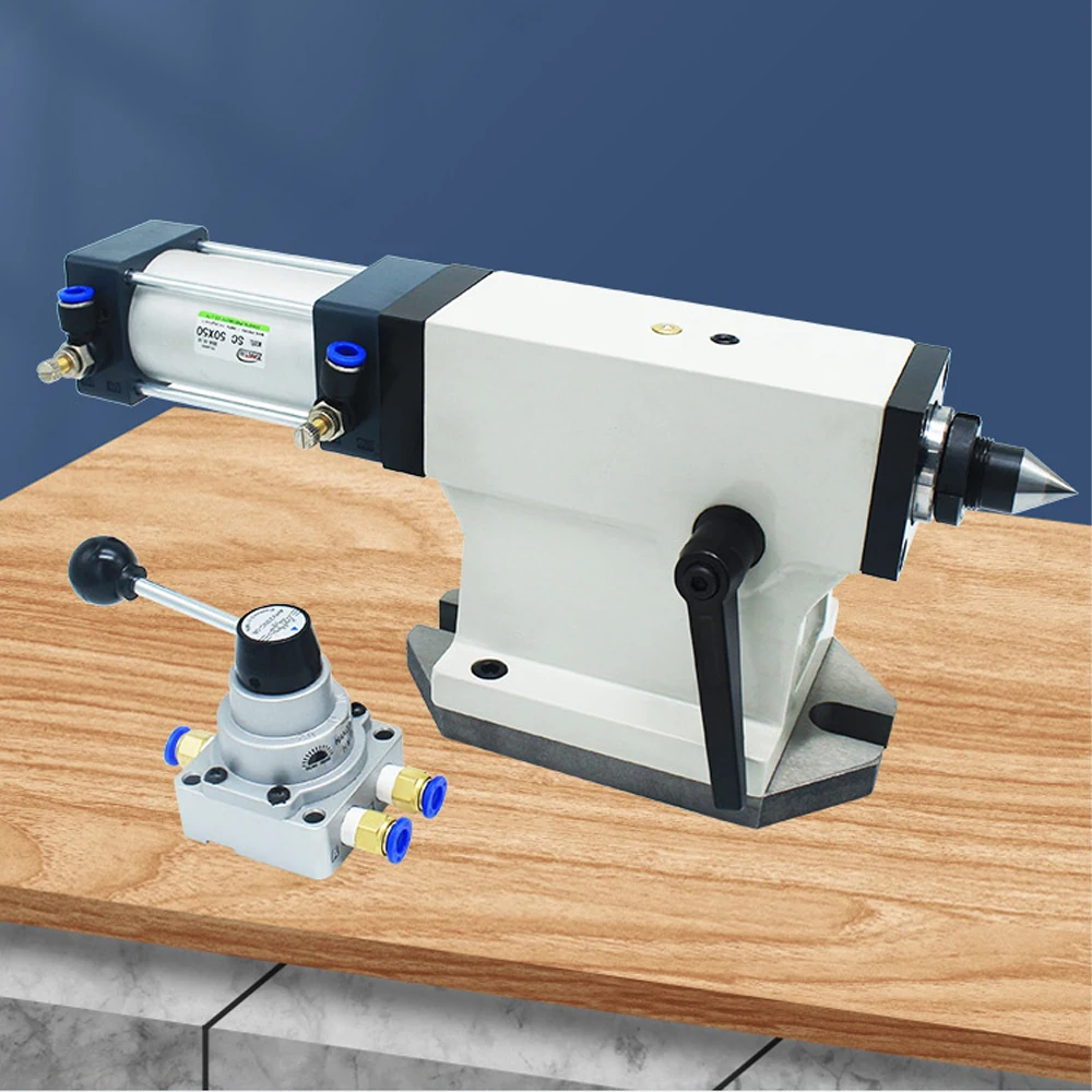 Pneumatic Lathe Tailstock Machining Center Four-Axis Cnc Indexing Head Thimble Machine Tool Hydraulic Automatic DIY