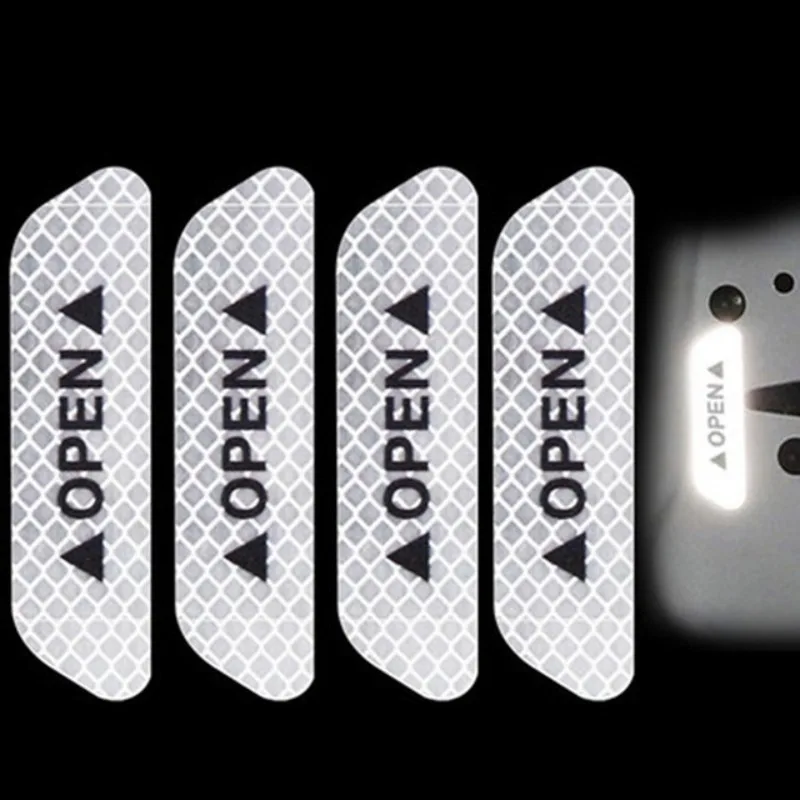 OPEN car stickers open door safety warning stickers Open door safety decoration stickers reflective car stickers image 3