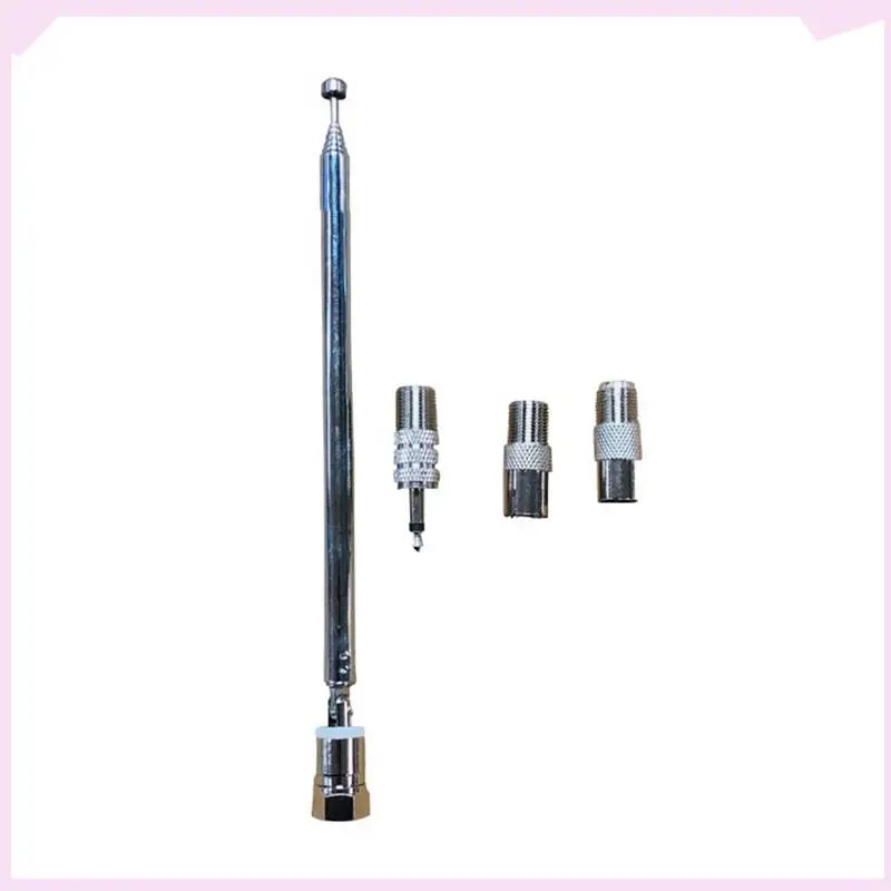 B24B 3X Rod Antenna 3.5Mm Adapter FM Radio Antenna Replacement Telescopic Screw F Type Male Plug Connector AV Stereo Receiver