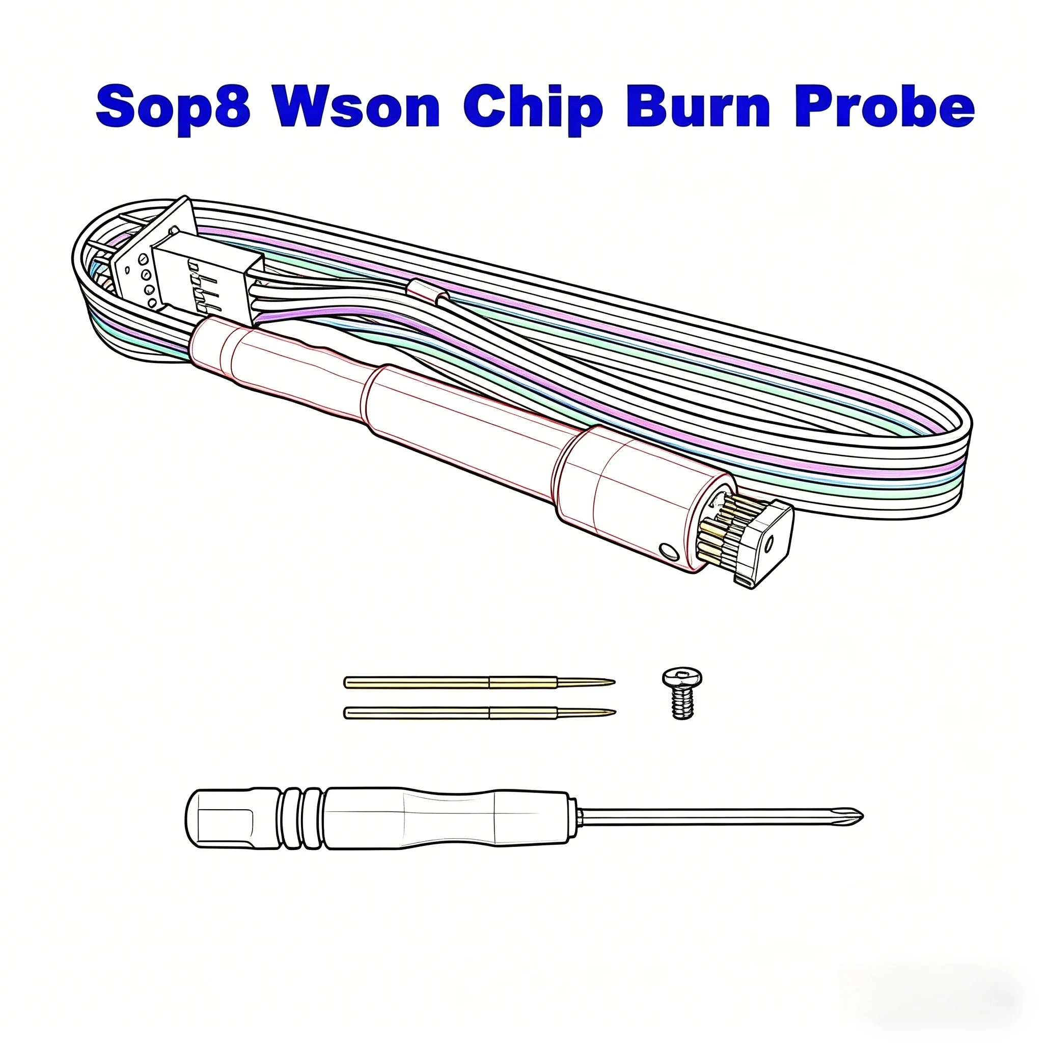 1PCS for Sop8 Wson Chip Download Burn Write Probe Spring Needle Optional SOP8-150mil/SOP8-208mil WSON-6*5/WSON-8*6