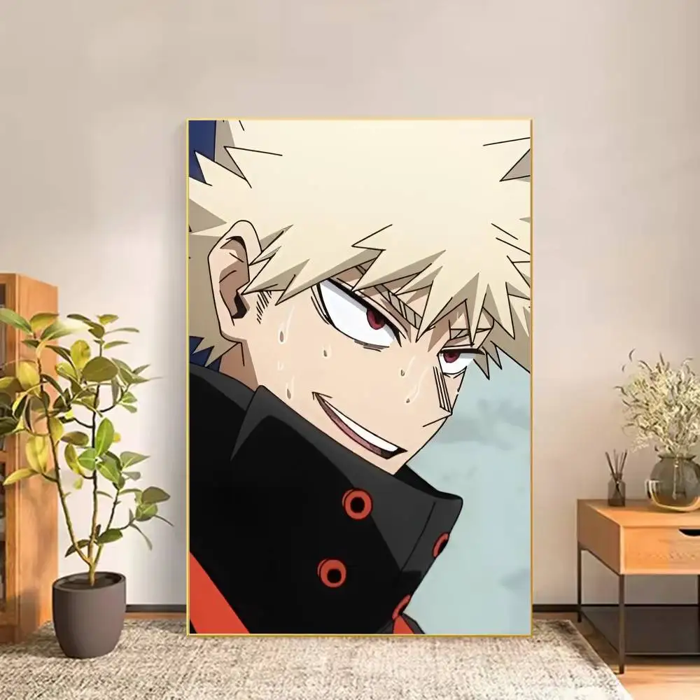 bakugo A-Anime K-Katsuki Poster Versatile HD Waterproof Wall Art Self-Adhesive Decor for Any Space Ideal Gift