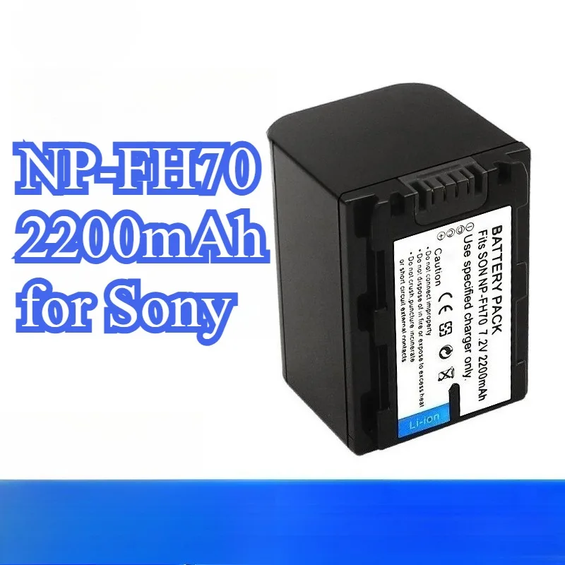 2200 mAh Ersatzakku für Sony NP-FH70, kompatibel mit HDR-HC3 HC7 SR7 SR8 SX40E DCR-SR40 SR50 SR60 SR80 SR100