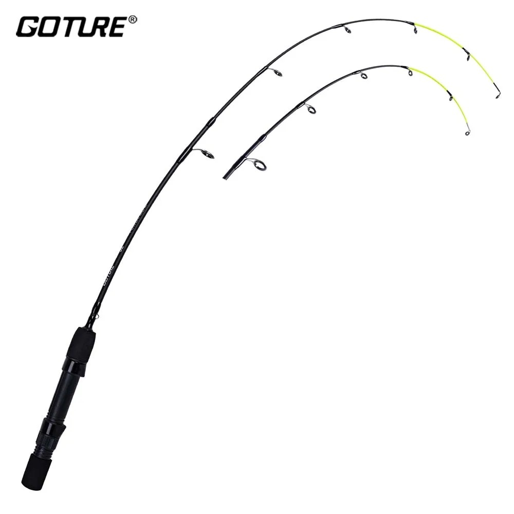 Goture ML+M Twin Tip Ice Fishing Rod 27、28 Inche  Super Light EVA Handle Winter Carp Rods 2 Sections Tackle Fast Delivery