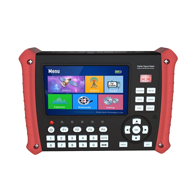 Gecen H.265 DVB-S2 DVB-T2 DVB-C Finder 5 Inch With Spectrum Model SF-8000C