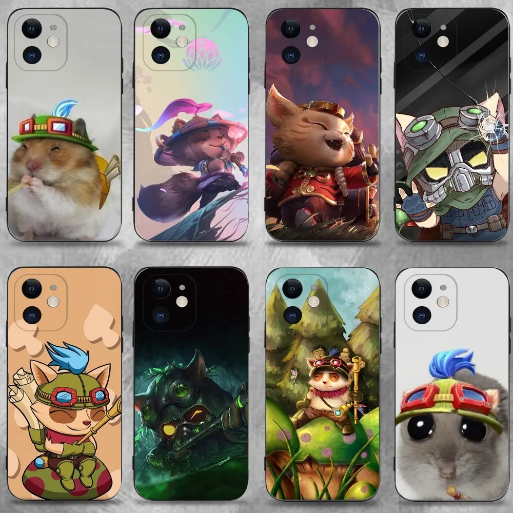 

Cute Funny L-LOL Teemo Phone Case For iPhone 16,15,14,13,12,11 Plus,Pro Max,XS,X,XR,SE,Mini,8,7,Soft Silicone Black Cover