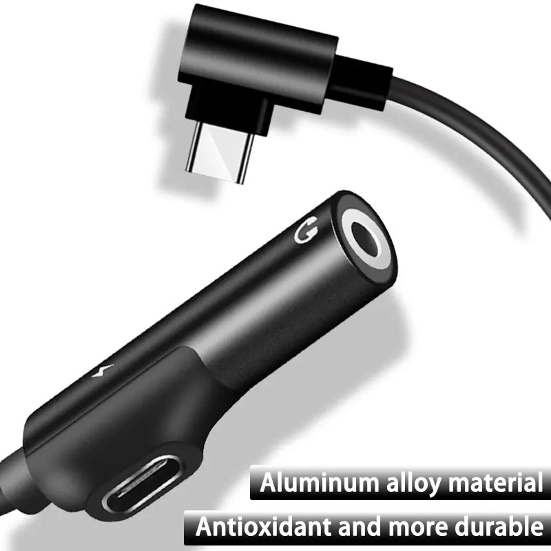 USB C DAC Adapter 2 In 1 Type C To 3.5 Earphone Adapter Audio Type-c To Earphone 3mm Jack AUX Usb C 3.5 for Xiaomi Usbc 3 5
