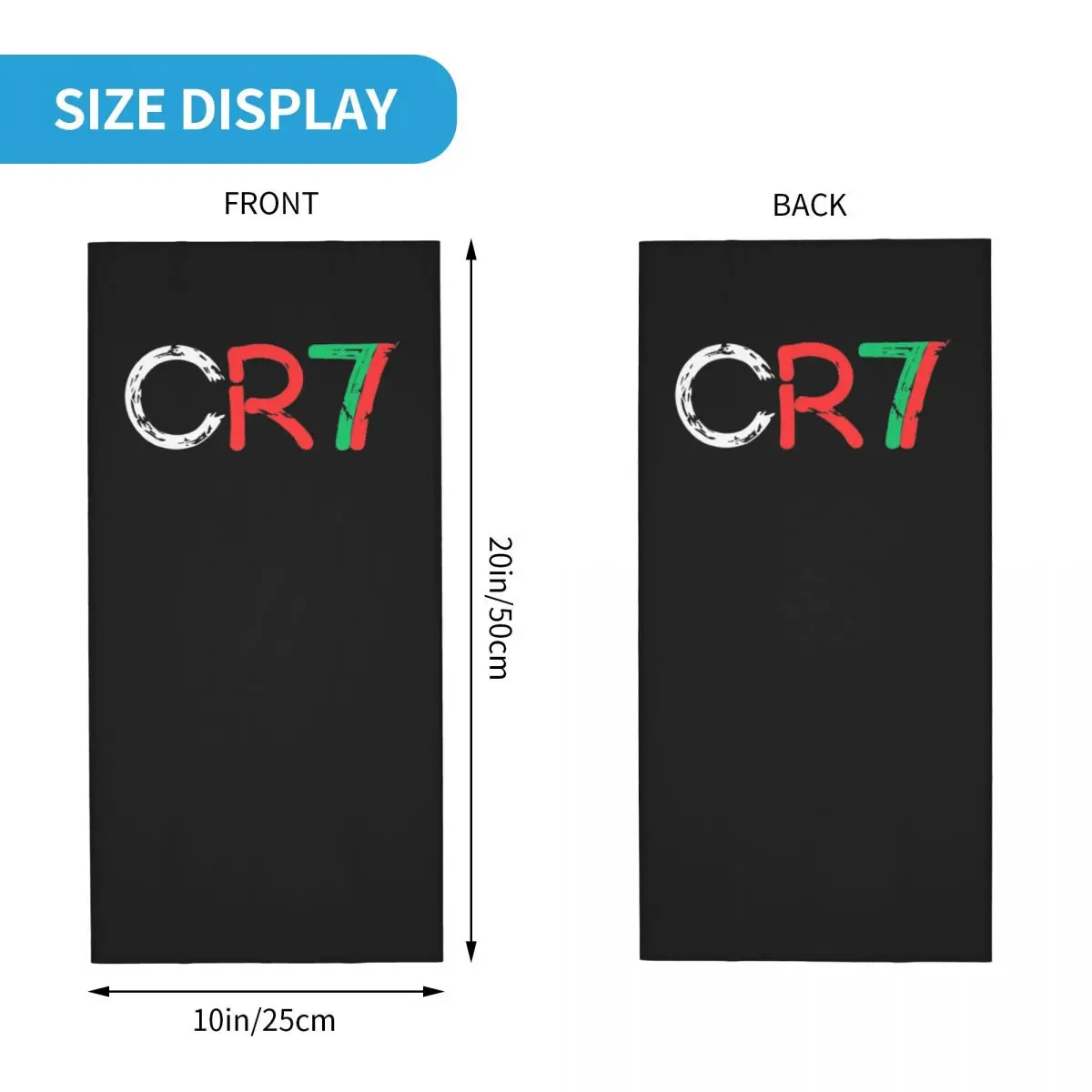 Бандана CR7 с принтом Криштиану Роналду, многофункциональный дышащий Шарф-накидка для занятий спортом на открытом воздухе для мужчин и женщин, для взрослых