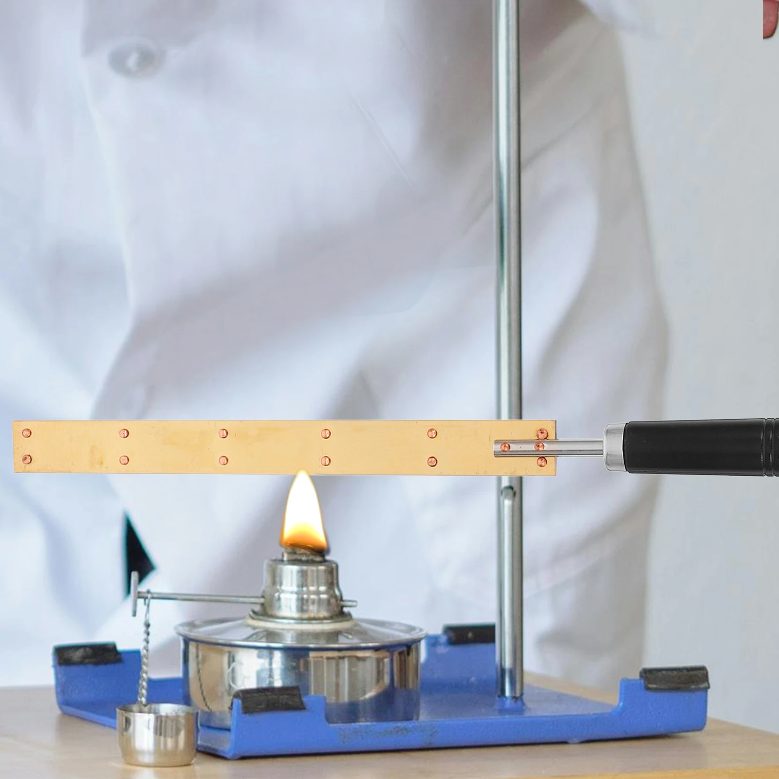 

Thermal Expansion Experiment Teaching Aids Copper Iron Sheets Bimetallic Handle Physics Lab Equipment Comparing Thermal