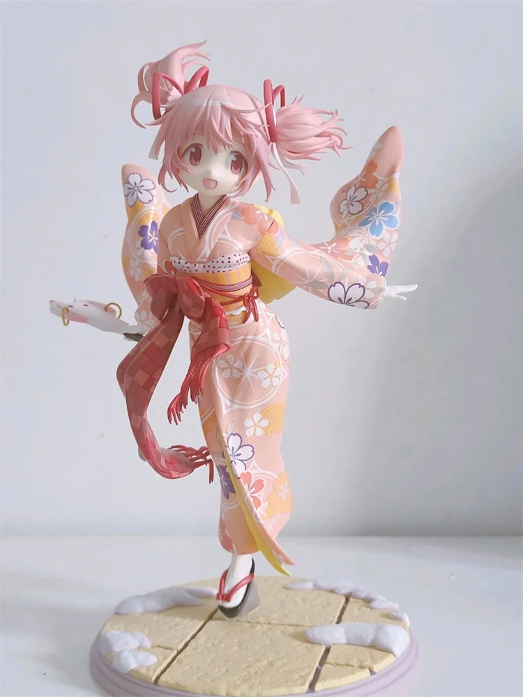 New Genuine Puella Magic Madoka Magic Record 1/7 Kaname Madoka Kimono Pvc Collectible Model Desktop Decoratation Exquisite Gift