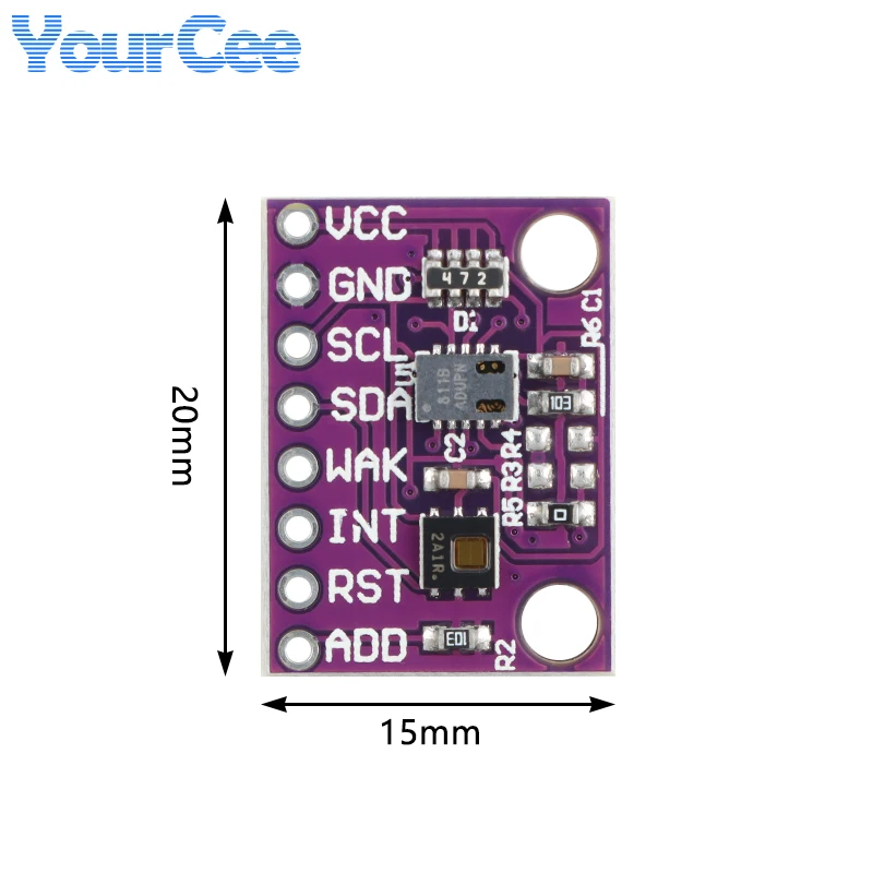5pcs/1pc CCS811 Carbon Monoxide CO2 eCO2 Air Sensor HDC1080 VOCs Air Quality Numerical MCU-8118 CCS811+HDC1080 Air Gas Module