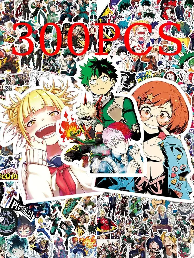 AliExpress Bandai 50/100/200/300pcs Anime My Hero Academia Graffiti Stickers Cartoon Decals DIY Laptop Stationery Bike Suitcase Cool Manga Sticker