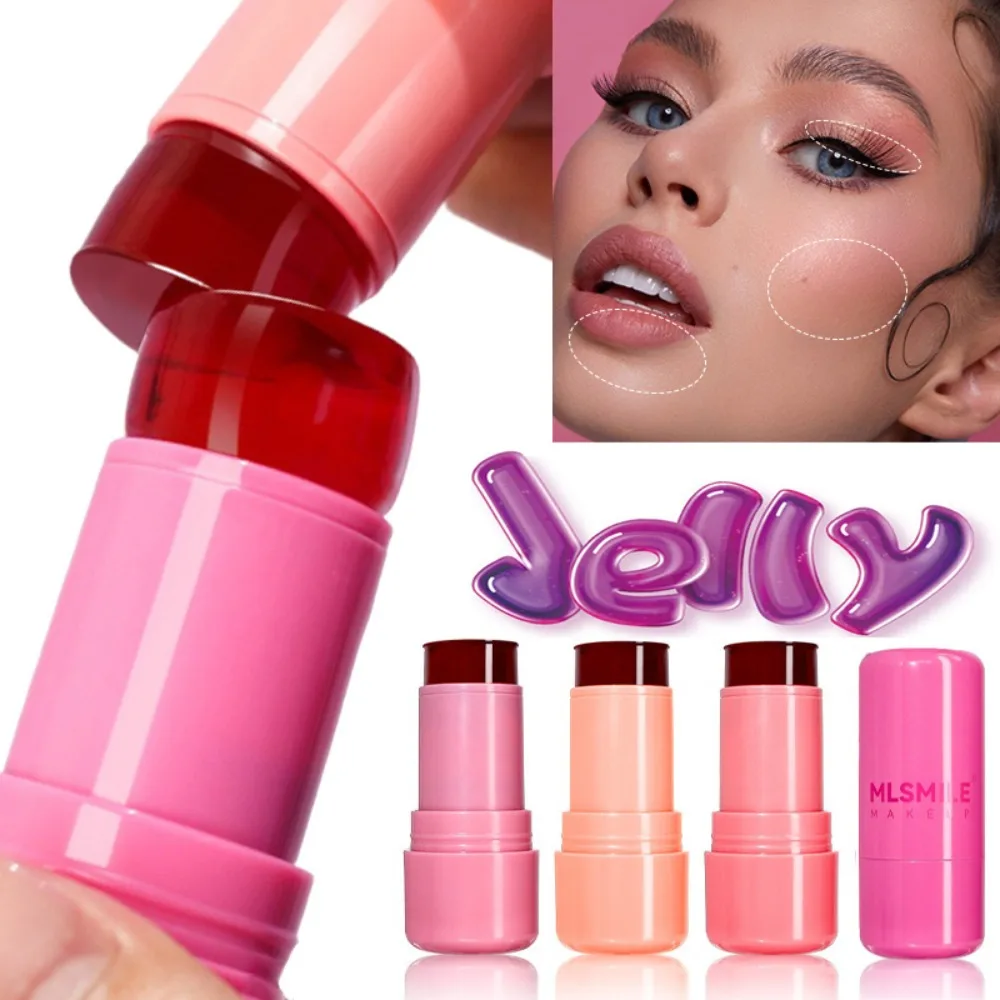 Jelly Blush Stick maquillaje agua hidratante de larga duración Gel translúcido colorete en barra labio mejilla ojos 3 en 1 palos multiusos