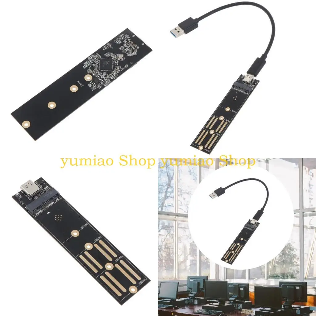 587B Dual-Protocol USB3.1 to NVME M-Key B+M B+M Adapter Card 10Gbps