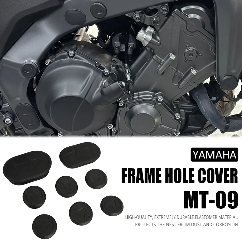 

Motorcycle Accessories For Yamaha MT-09 mt09 Frame Hole Cover Caps Plug MT-09SP MT-09 SP Black Frame Hole Cover 2021-2025 2024
