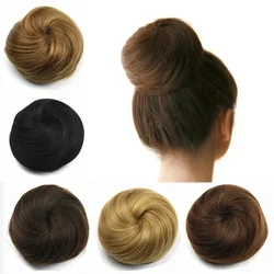 Sintético clip-in cabelo coque para mulheres, rolo donut, postiços, scrunchie, acessórios para o cabelo, chignon