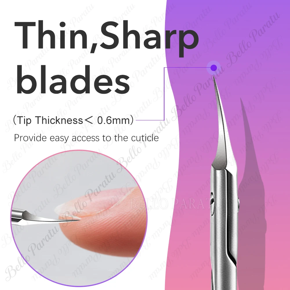 Russia Cuticle Scissors Manicure Tools Precision Eyebrow Eyelash Grooming Extra Sharp Multi-functional Curved Cuticle Scissors