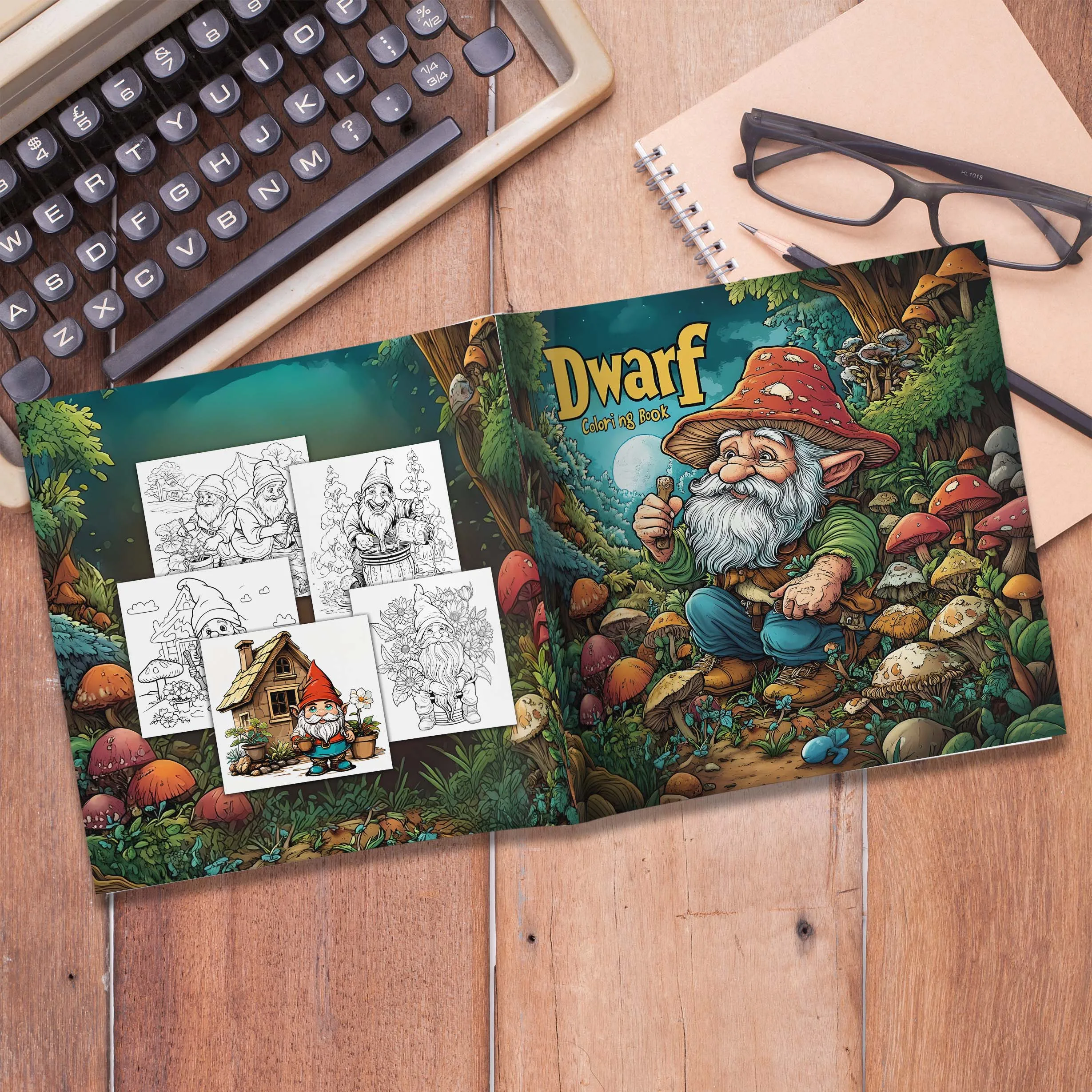 1pc Dwarf Coloring Book 24 Page color book adult Gift For Birthday Party Relieve Stress Kill Time Graffiti Painting Drawing Art