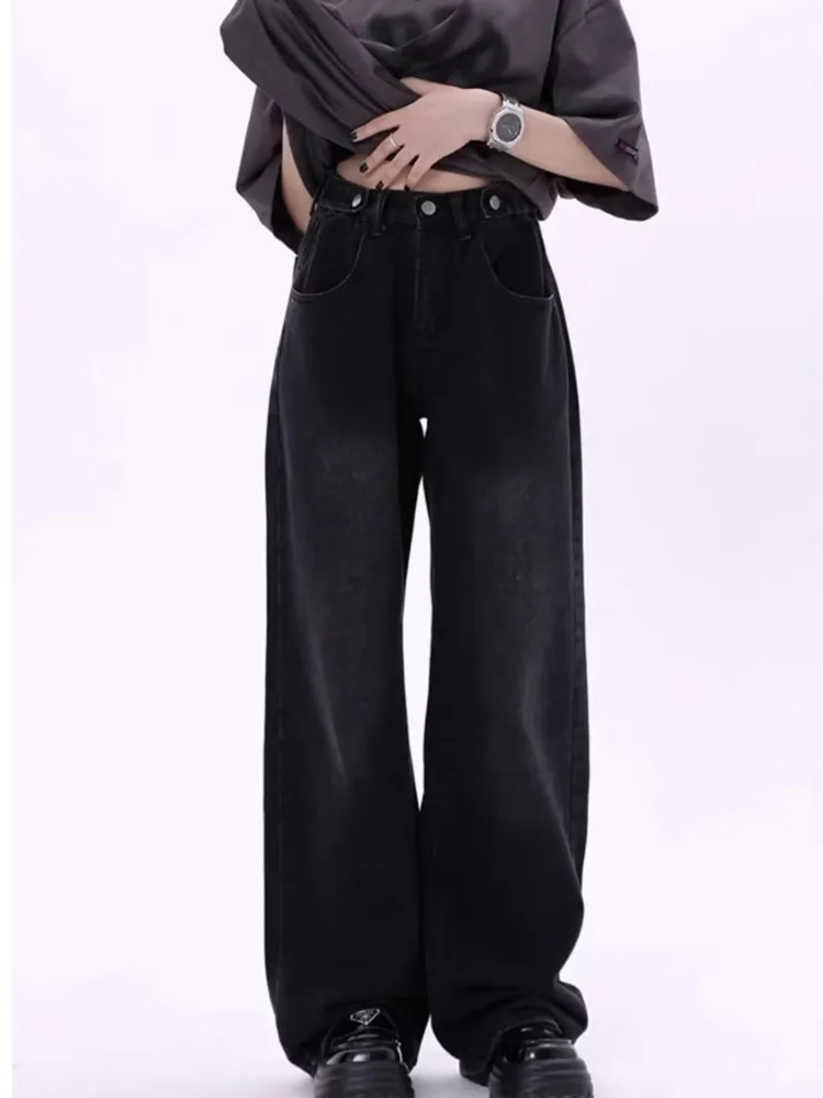 

Jeans Women's Autumn New Super Soft Thin High Street Slim Loose High Waist Wide Leg Pants Trendy Women's Jeans