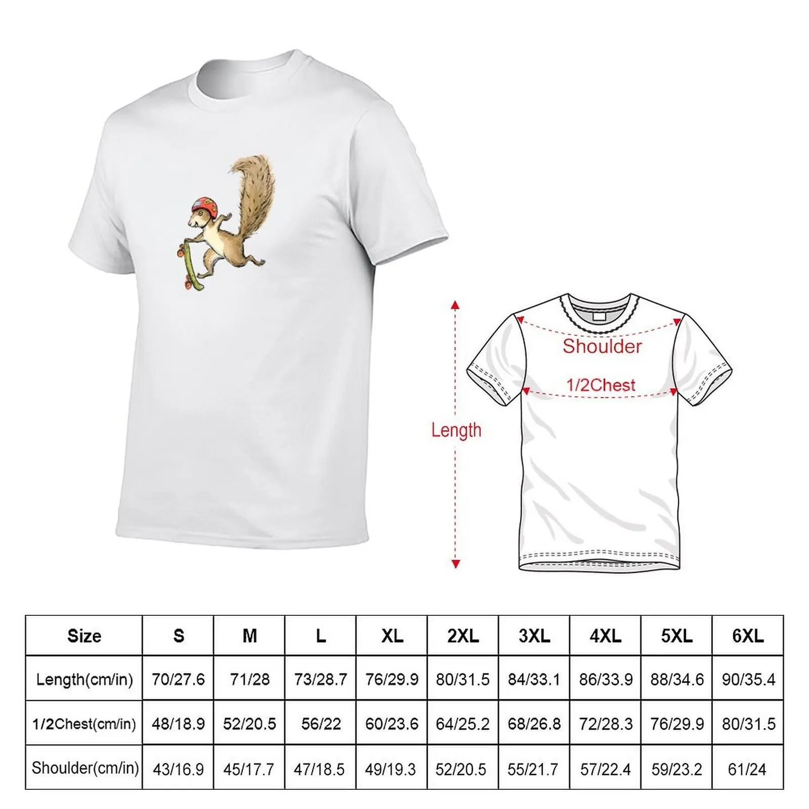 Skater Squirl, Skateboarding Squirrel Design T-Shirt baggy shirts new edition mens designer clothes