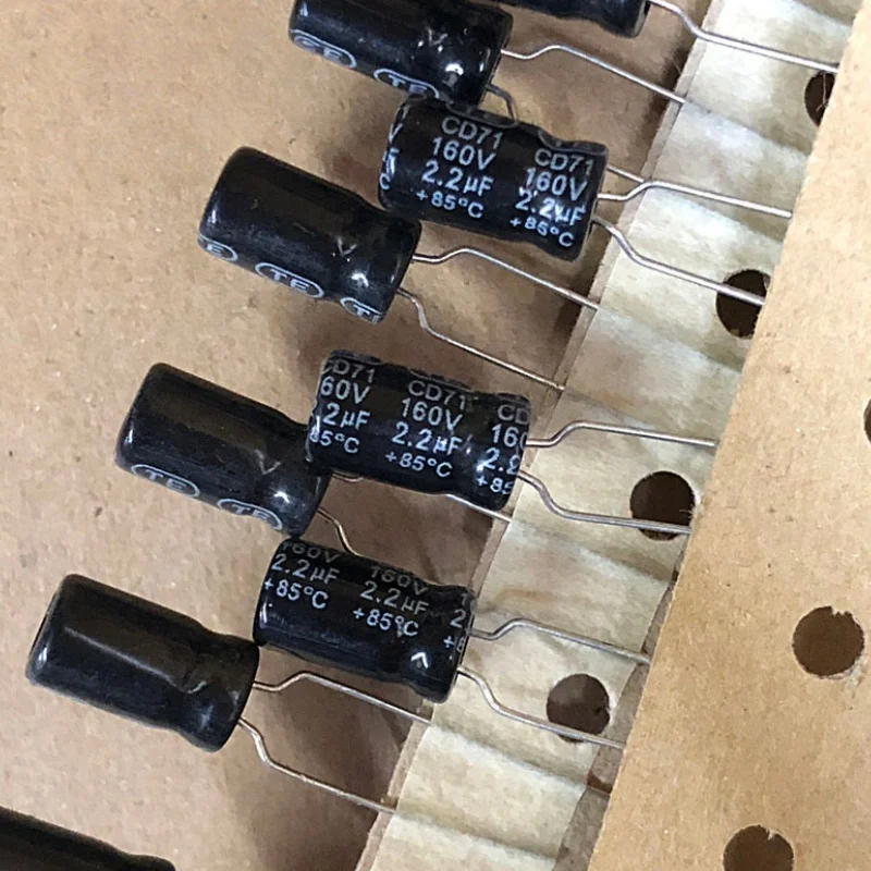 20PCS 2.2uf tape shaping foot NP non-polar electrolytic capacitor 160v 2.2uf 6X11mm