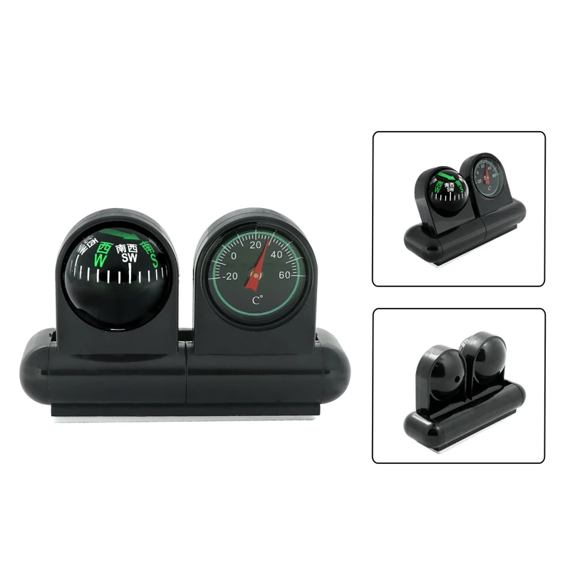 Car Styling Navigation Dashboard Car Compass Thermometer Hygrometer For Car Boat Direction Pointing Guide Ball Shaped Compass