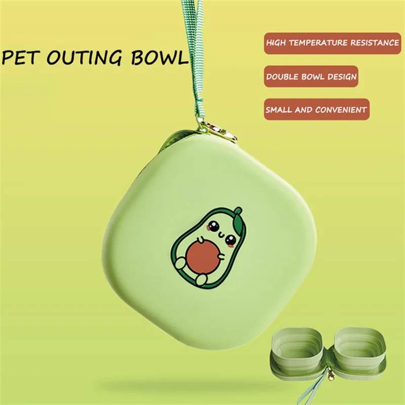 Pet Accompanying Bowl Outdoor Silicone Folding Bowl Portable Cat Bowl Dog Water Bowl Pet Supplies