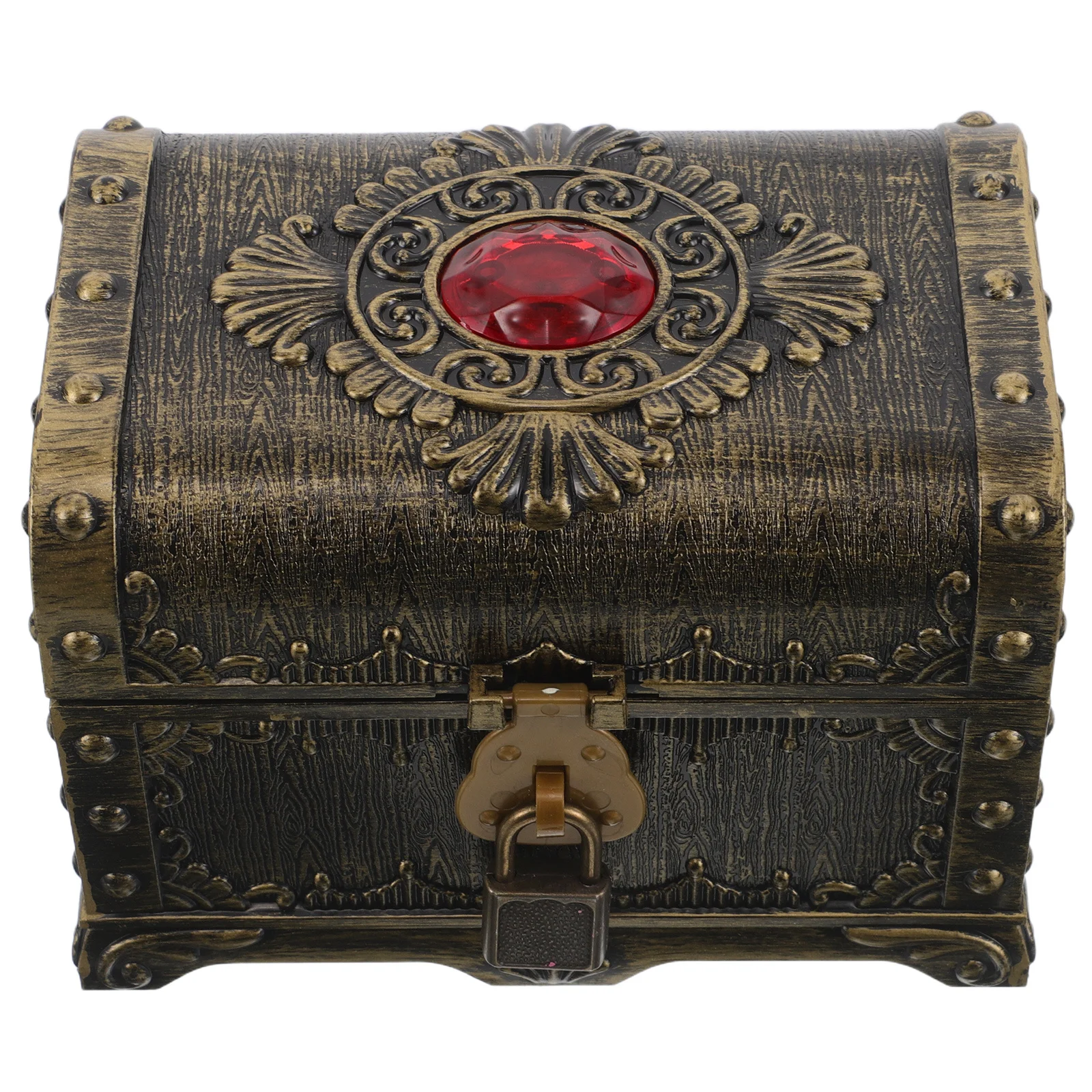 

Vintage Pirate Photo Trunk Retro Treasure Chest For Kids Durable Plastic Storage Box Decorative Adventure - Party Prop Beach