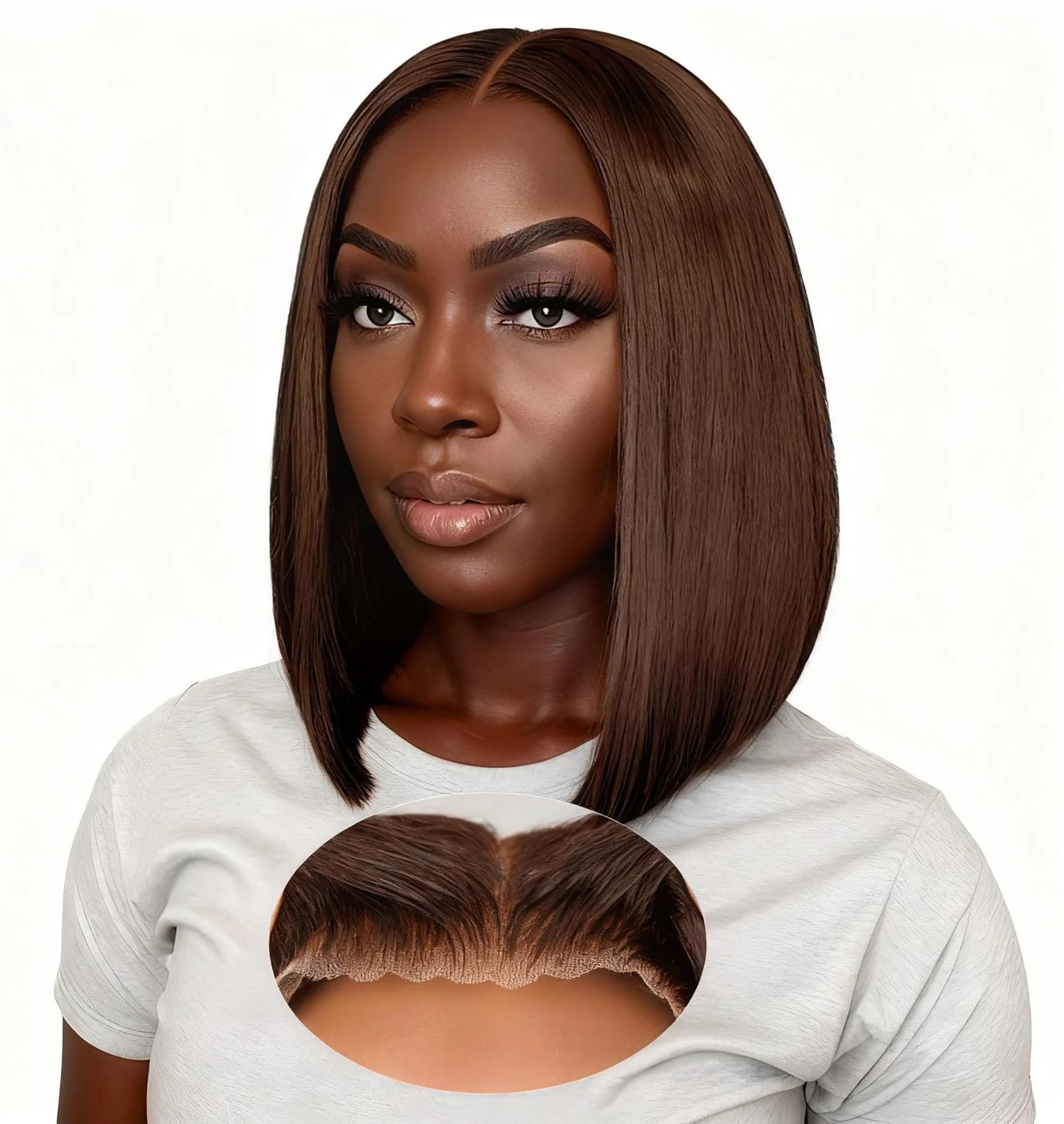 ارتداء والذهاب شعر مستعار بوب بدون صمغ شعر بشري 200% كثافة 2x6 HD الدانتيل إغلاق الباروكات للنساء السود شعر بشري بدون صمغ قبل قطعها B #1