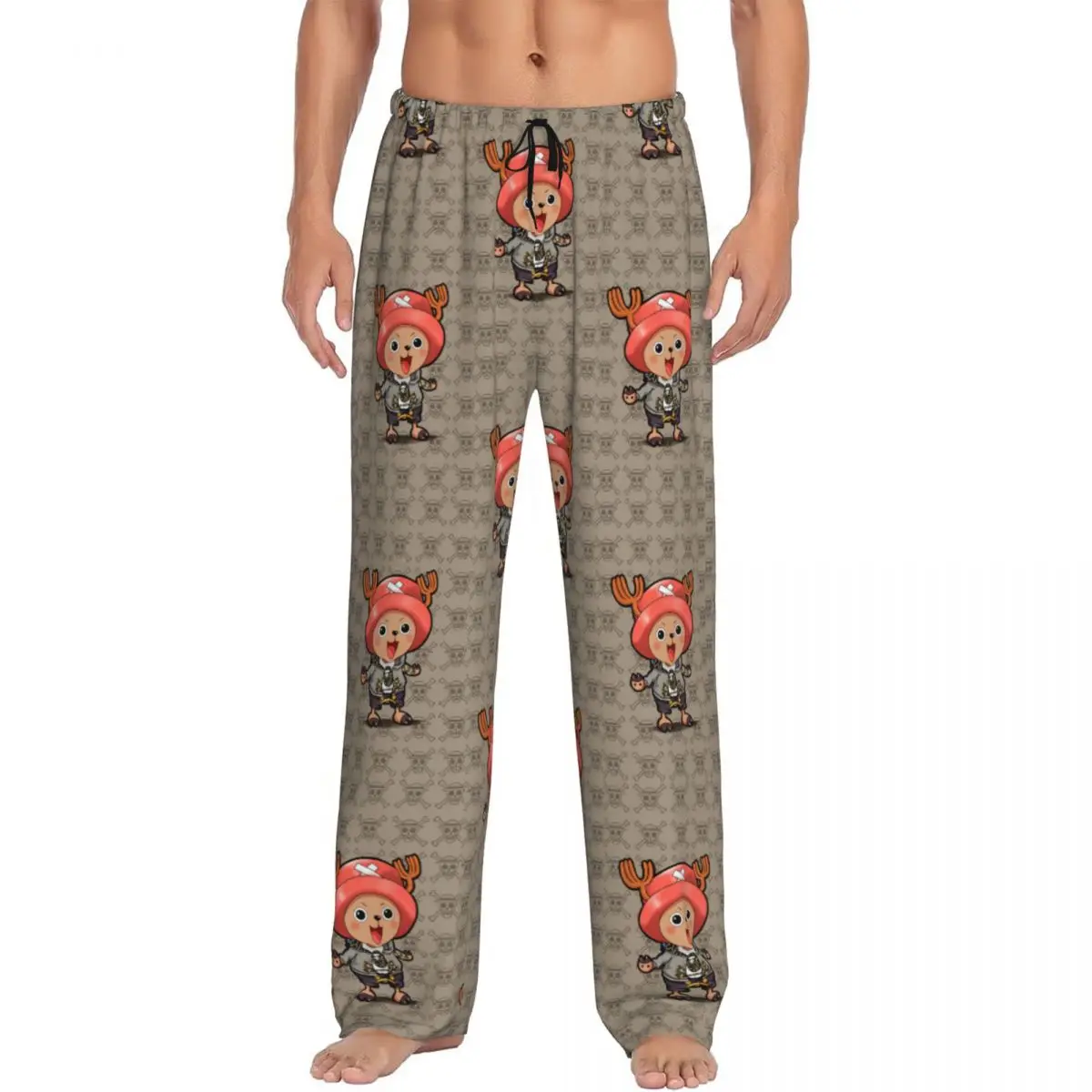 

Custom Print Men's One P-Pieces Tonys Choppers Pajama Pants Anime Classic Manga Movie Sleepwear Sleep Lounge Bottoms with Pocket