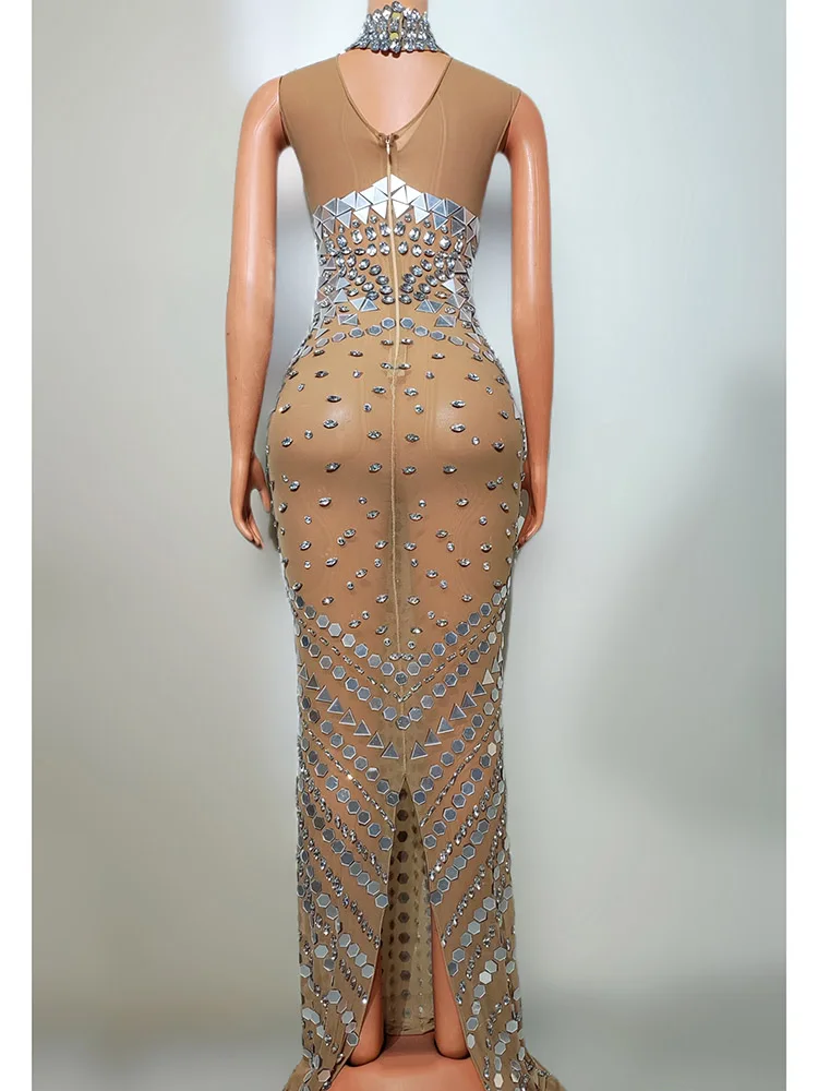 Strass lantejoula elástico hip abraço vestido, roupa personalizada de mulher, alta qualidade, nova moda, 2024