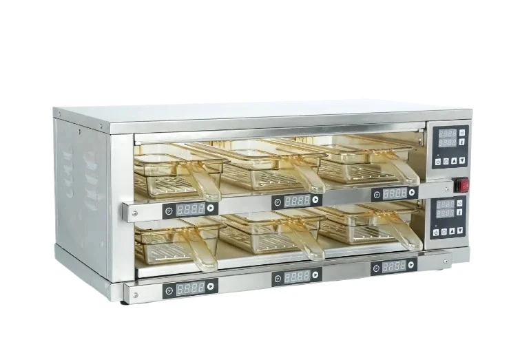 Commercial Food Display Warmer, Heating Cabinet for Egg Tarts, Hamburgers & Meat Patties
