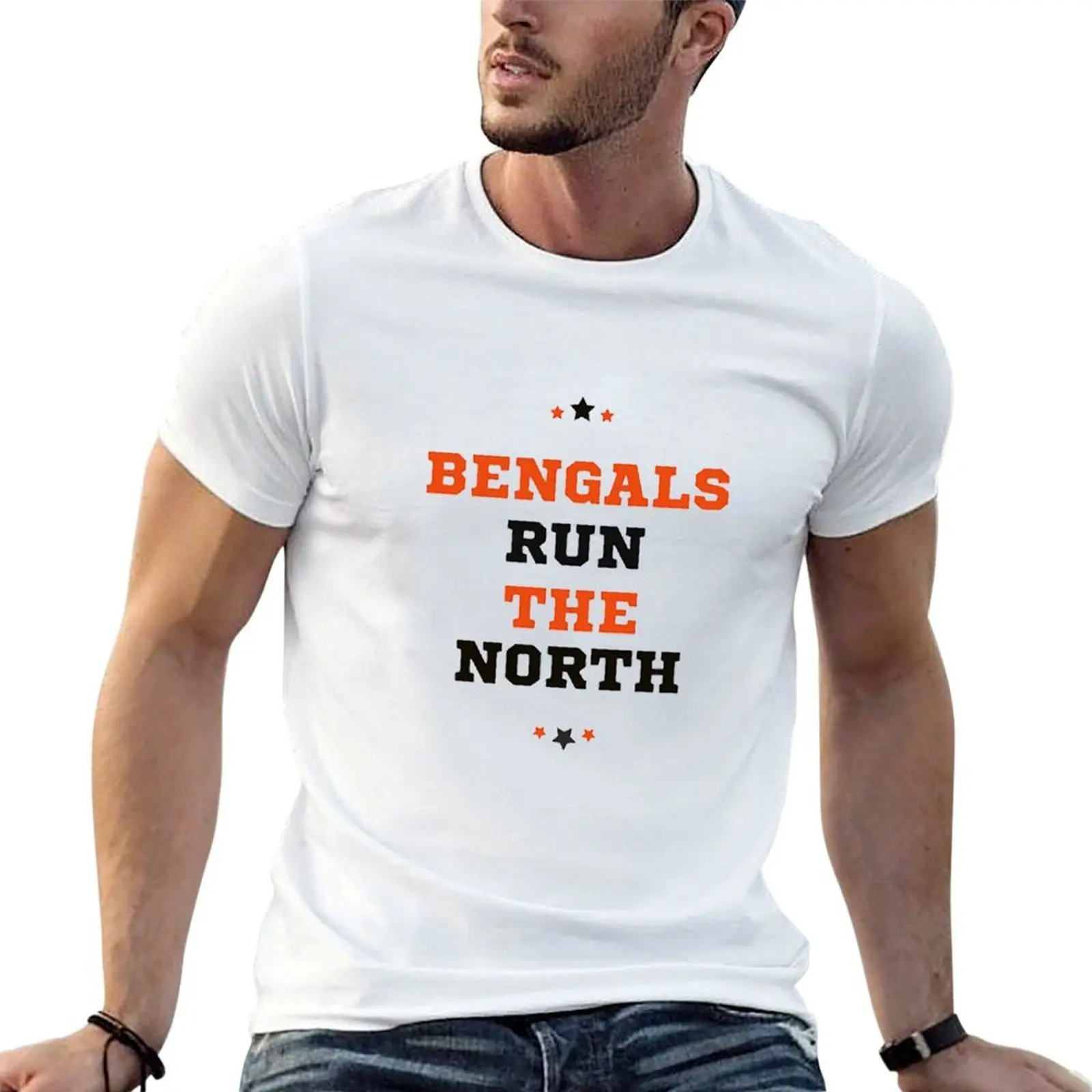 

Bengals Run The North T-Shirt t shirts for man cotton soft man t shirt summer T-Shirt